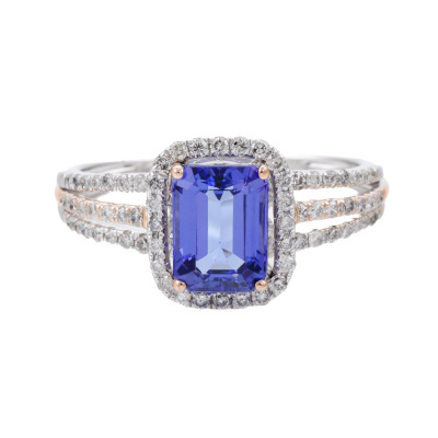 1.80ct Tanzanite & Diamond Ring