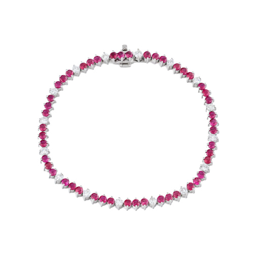 4.20ct Ruby & 1.05ct Diamond Bracelet