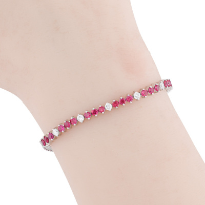 4.20ct Ruby & 1.05ct Diamond Bracelet - 5
