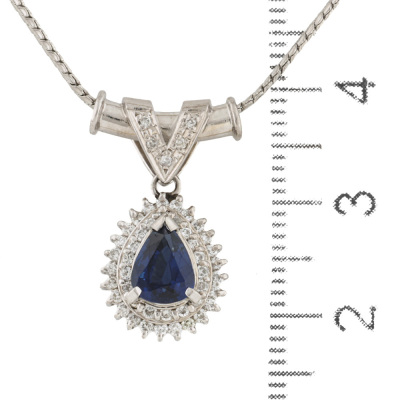 1.08ct Sapphire & Diamond Necklace - 3