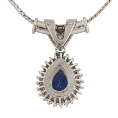 1.08ct Sapphire & Diamond Necklace - 4