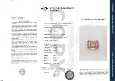 0.27ct Argyle Origin Pink Diamond Pendant GSL - 9