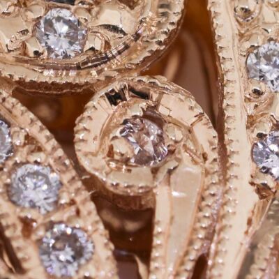 Diamond Heart Padlock Chain Necklace, 9ct 39.1g - 7