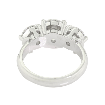 4.01ct Diamond Trilogy Ring GIA D Colour - 8