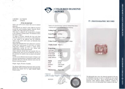 0.27ct Argyle Origin Pink Diamond Pendant GSL - 2