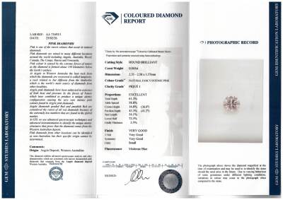 Argyle Origin Intense Pink Diamond 0.06ct GSL - 4