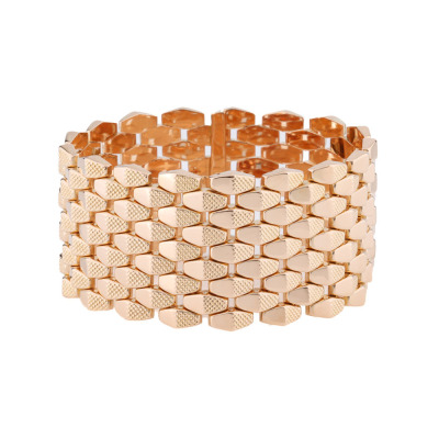 Articulated Wide Gold Bracelet, 18ct 69.7g