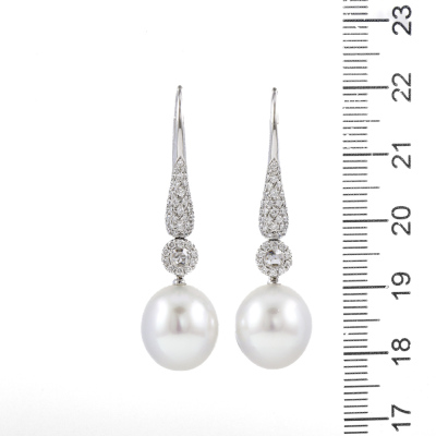 Autore 11.9mm South Sea Pearl & Diamond Earrings - 3