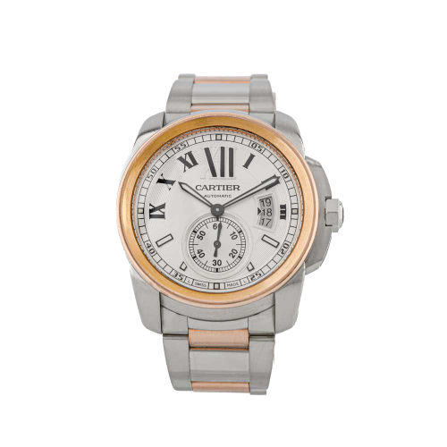 Calibre de Cartier 18ct Rose Gold & Stainless Steel