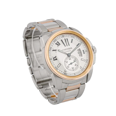 Calibre de Cartier 18ct Rose Gold & Stainless Steel - 4