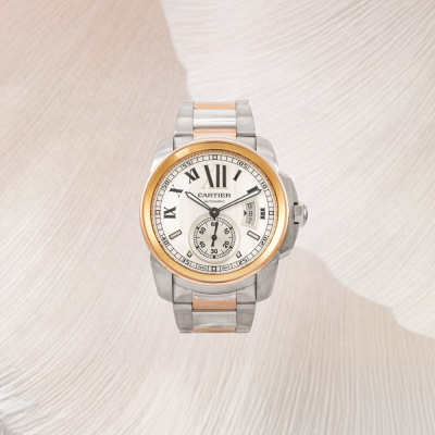 Calibre de Cartier 18ct Rose Gold & Stainless Steel - 9