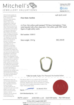 Herringbone Gold necklace, 18ct 124.3g - 4