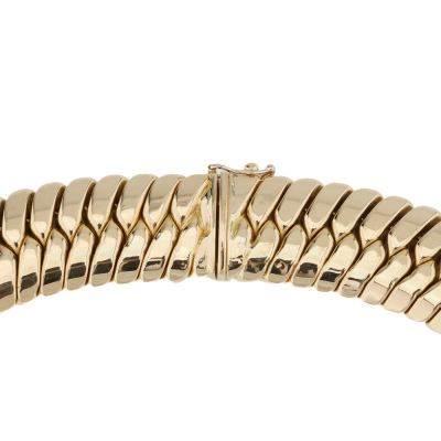 Herringbone Gold necklace, 18ct 124.3g - 5