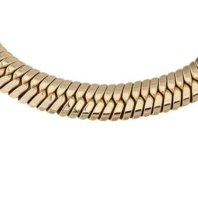 Herringbone Gold necklace, 18ct 124.3g - 6