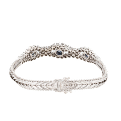 1.30ct Sapphire & Diamond Gold bracelet - 5