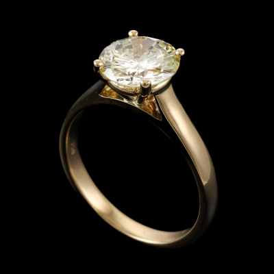 3.32ct Diamond Solitaire Ring - 7