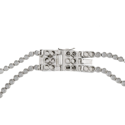 10.25ct Diamond Double Strand 4 Way Necklace - 10