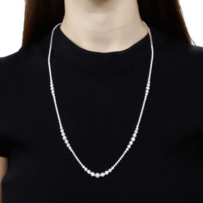 10.25ct Diamond Double Strand 4 Way Necklace - 11
