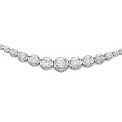 10.25ct Diamond Double Strand 4 Way Necklace - 14