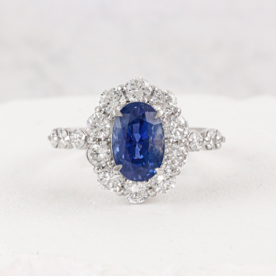 3.26ct Unheated Madagascar Sapphire Ring AIGS - 2