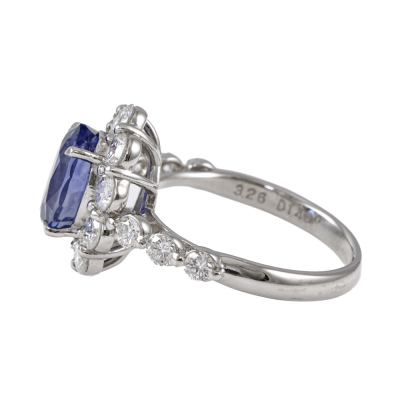 3.26ct Unheated Madagascar Sapphire Ring AIGS - 5