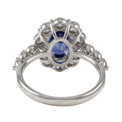 3.26ct Unheated Madagascar Sapphire Ring AIGS - 6