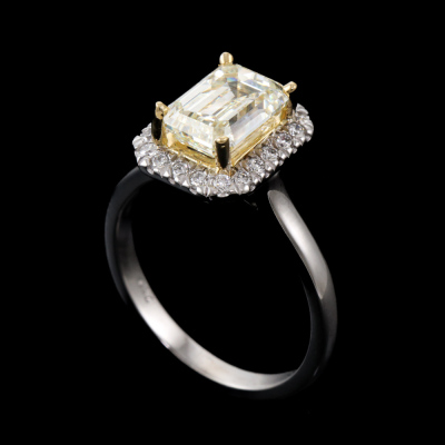 2.01ct Diamond Halo Ring GIA S-T VVS2 - 6