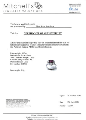3.02ct Ruby & Diamond Ring - 3