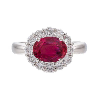 1.44ct Ruby & 0.65ct Diamond Ring