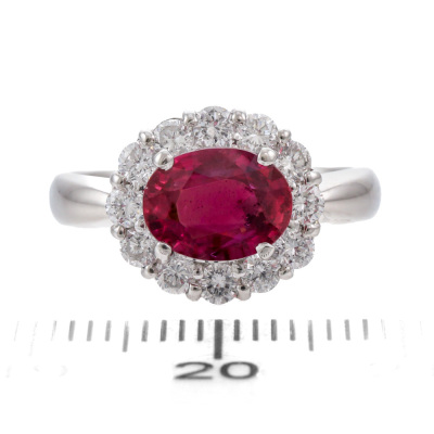 1.44ct Ruby & 0.65ct Diamond Ring - 3