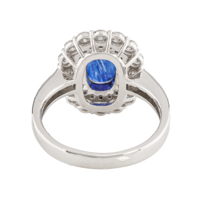 Unheated 1.40ct Sapphire & Diamond Ring - 5