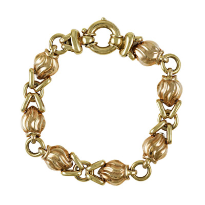 18ct Gold Chain Bracelet, 25.9g - 5