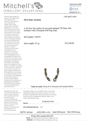 18ct Gold Chain Necklace, 53.1g - 4