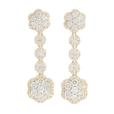 3.51ct Diamond Dress Earrings