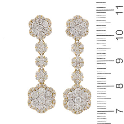3.51ct Diamond Dress Earrings - 3