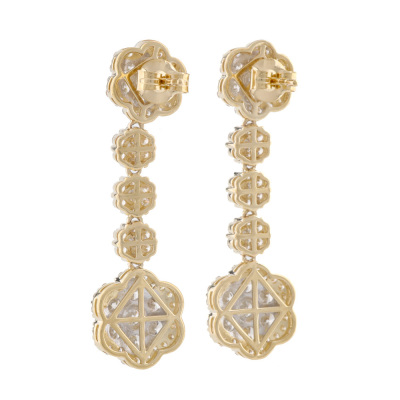 3.51ct Diamond Dress Earrings - 5