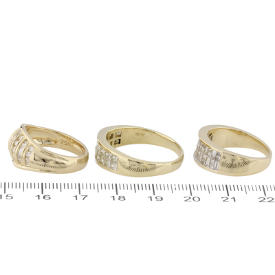 Three Diamond Dress Rings, 18ct Gold - 3