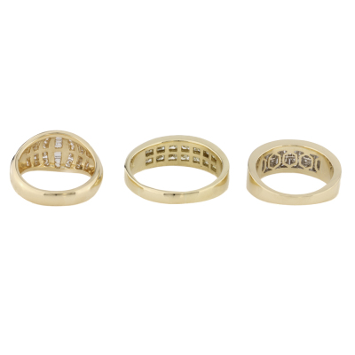 Three Diamond Dress Rings, 18ct Gold - 5