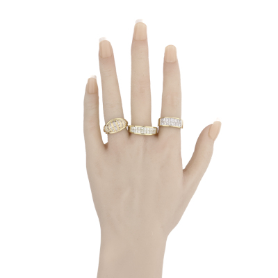 Three Diamond Dress Rings, 18ct Gold - 6