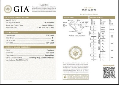 1.00ct Diamond Studs GIA D VS2 - 3
