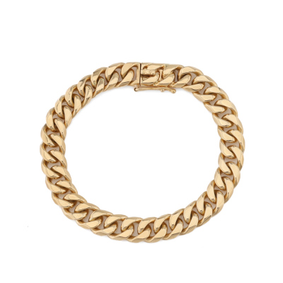 Curb Link Gold Chain Bracelet, 18ct 54.0g