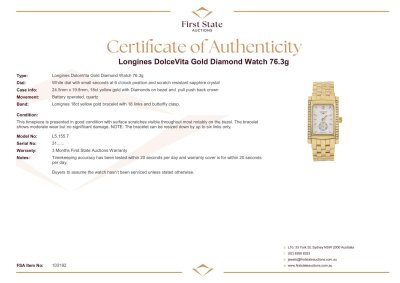 Longines DolceVita Gold Diamond Watch 76.3g - 4