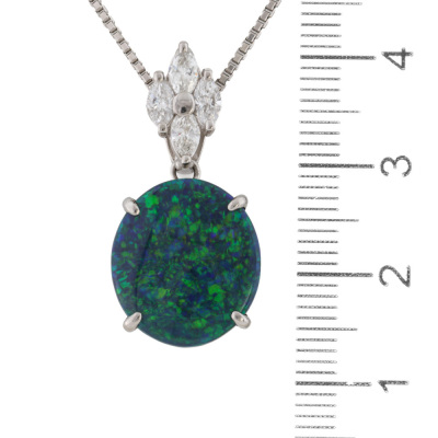 5.03ct Black Opal & Diamond Pendant - 4