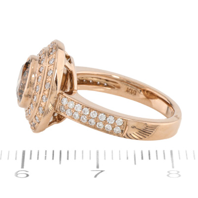 1.03ct Centre Cognac Diamond Halo Ring - 3