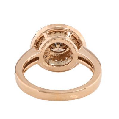 1.03ct Centre Cognac Diamond Halo Ring - 4