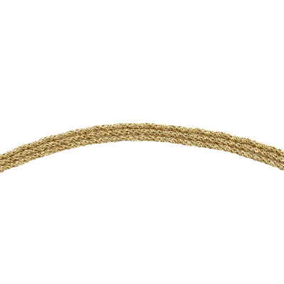 Tigers Eye & Triple strand Gold Necklace, 18ct 53.6g - 3