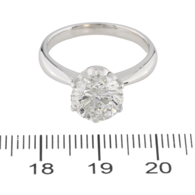 3.01ct Diamond Solitaire Ring GSL H Colour - 2