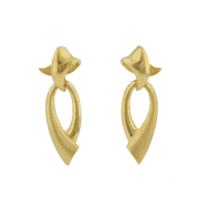 Gold Drop Earrings, 24ct 8.8g