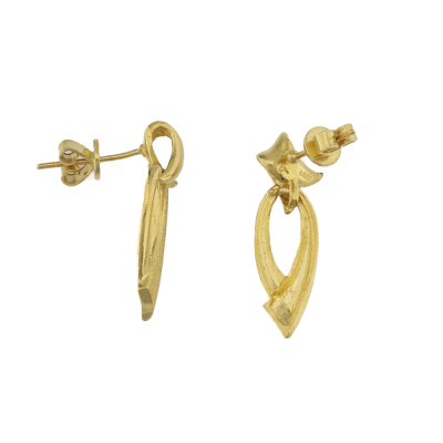 Gold Drop Earrings, 24ct 8.8g - 4