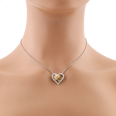 White & Fancy Colour Diamond Pendant 1.89ct - 5